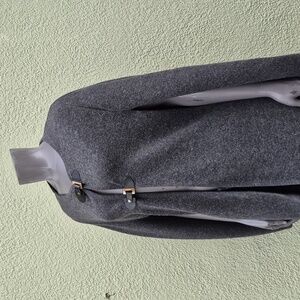 Moda Gray Women's Cardigan poncho cape with Buckle Detail